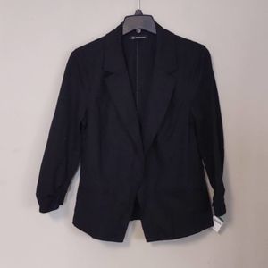 INC One Button Blazer Jacket Black Large